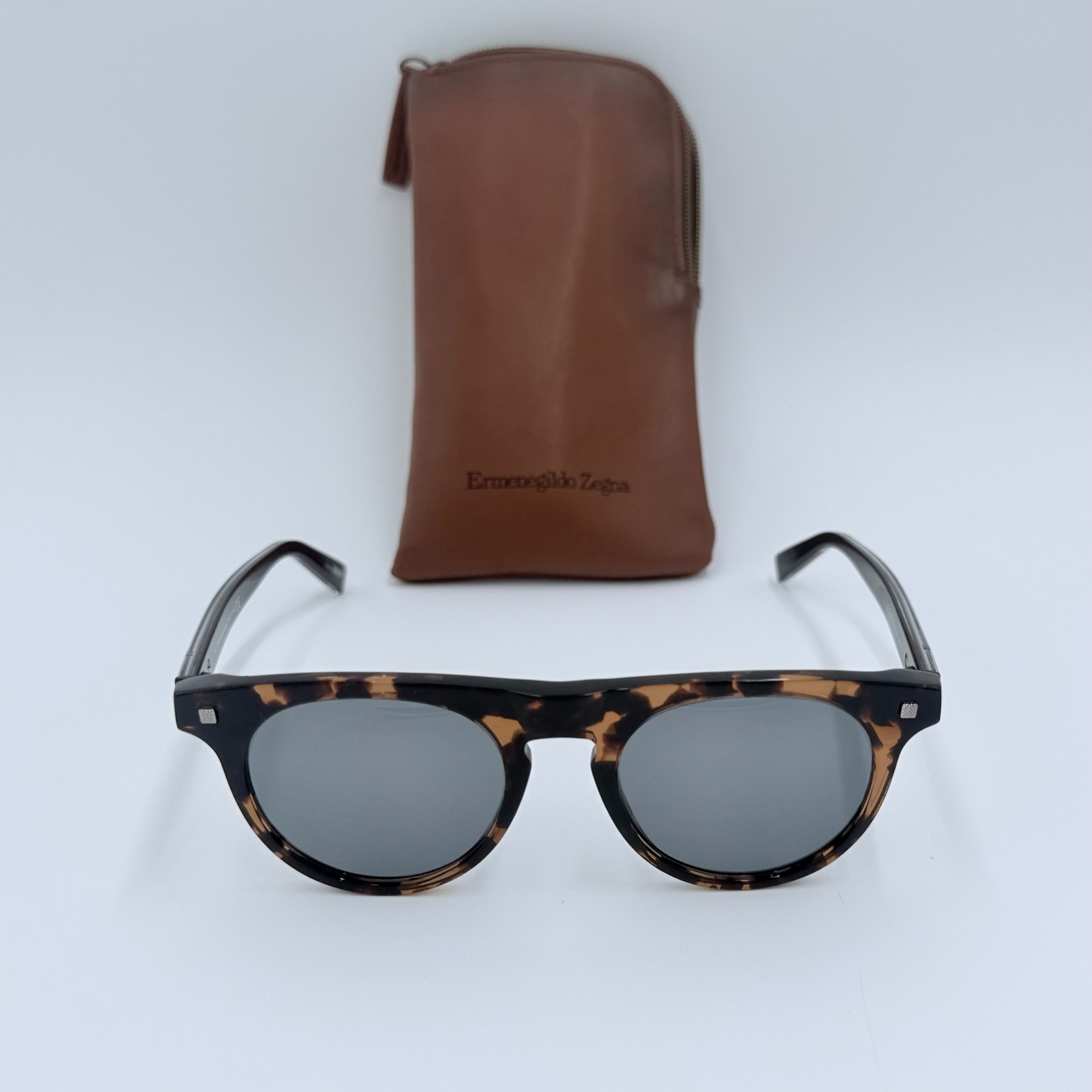 NEW Ermenegildo Zegna EZ0095 55V Tortoise Sunglasses w/Case