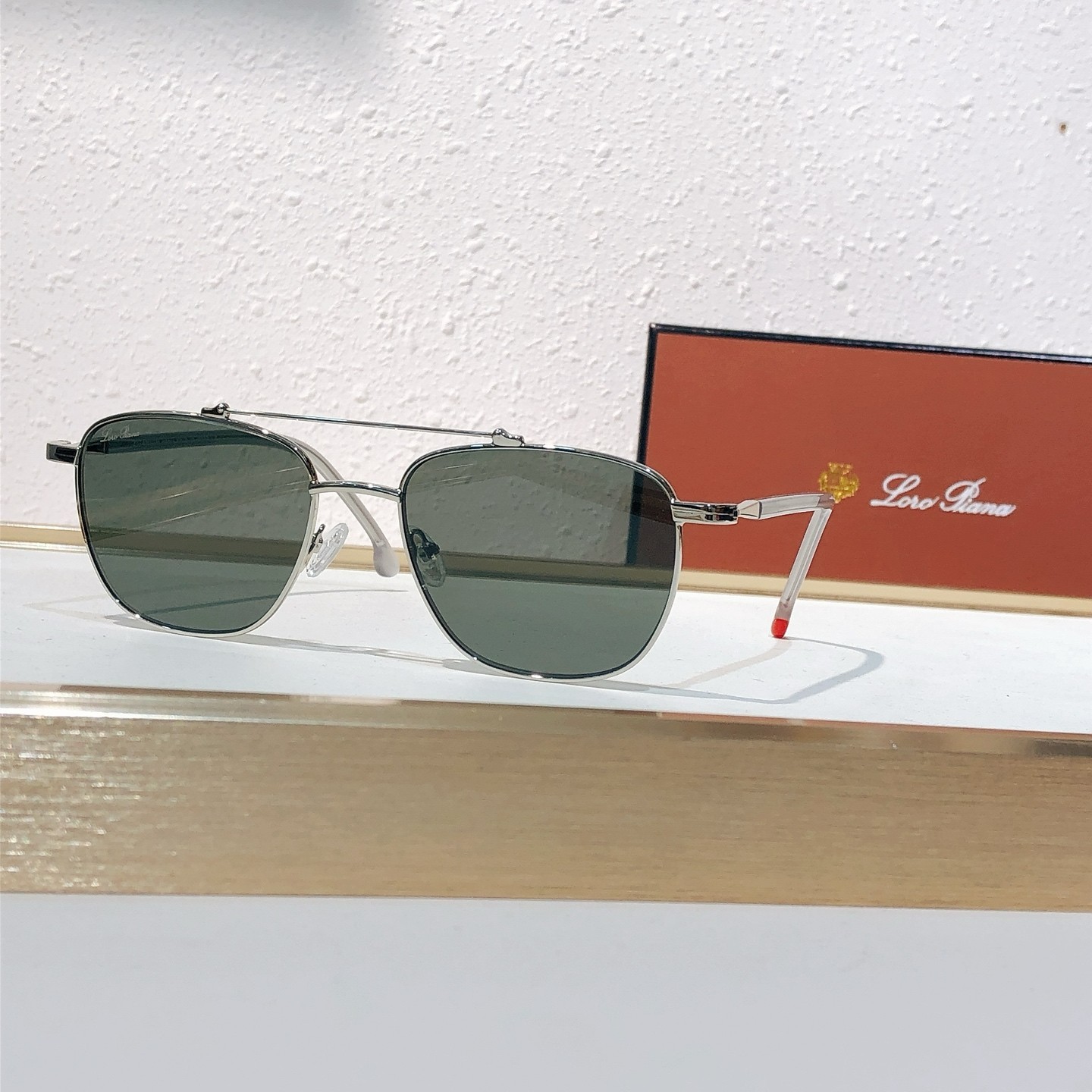 Loro Piana FAI0302 Titanium Aviator Sunglasses 54-18-145 Unisex Italy