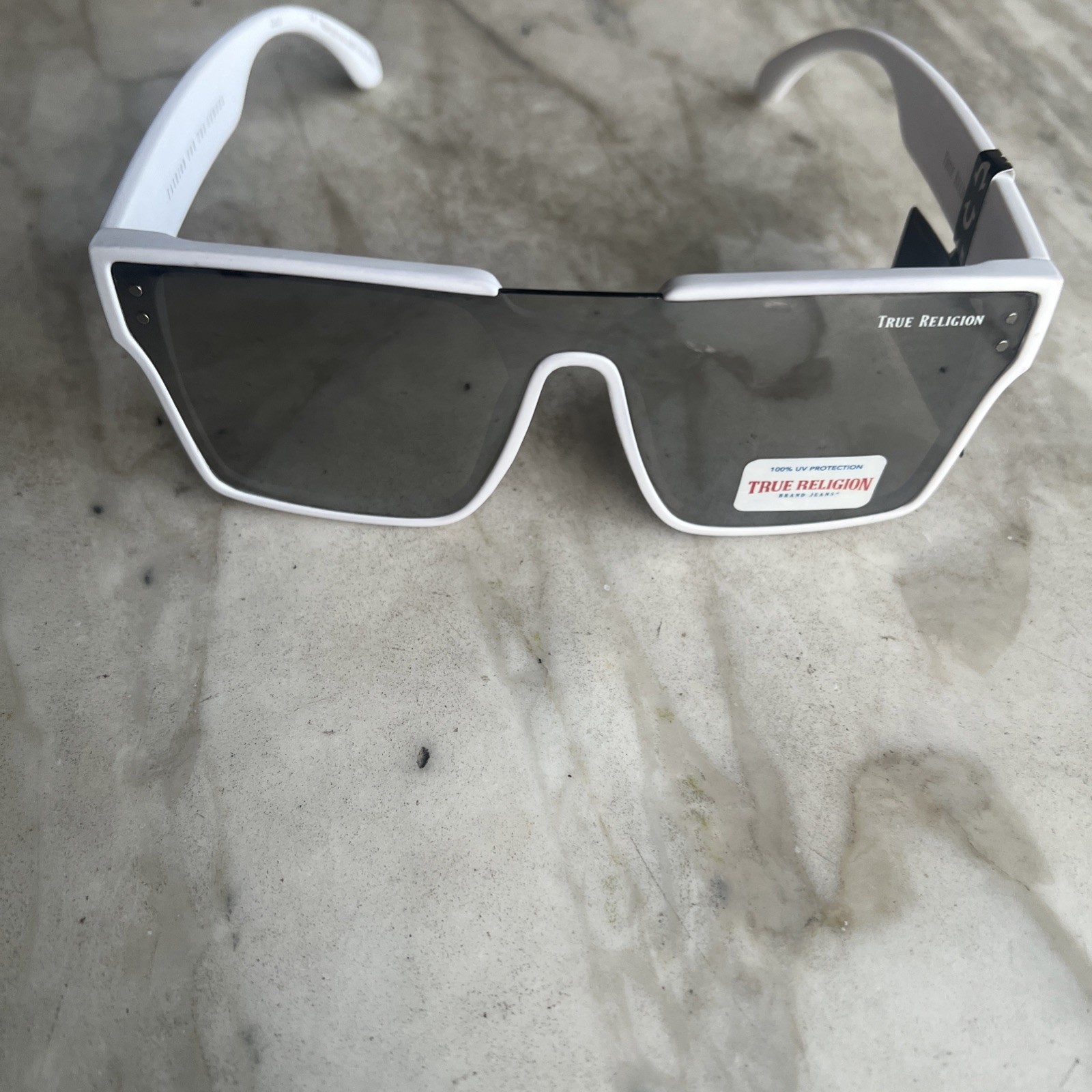 TRUE RELIGION Mens White Plastic Sunglasses 1-PC Mirror Lens TRM1801XK-SMF1-F-S