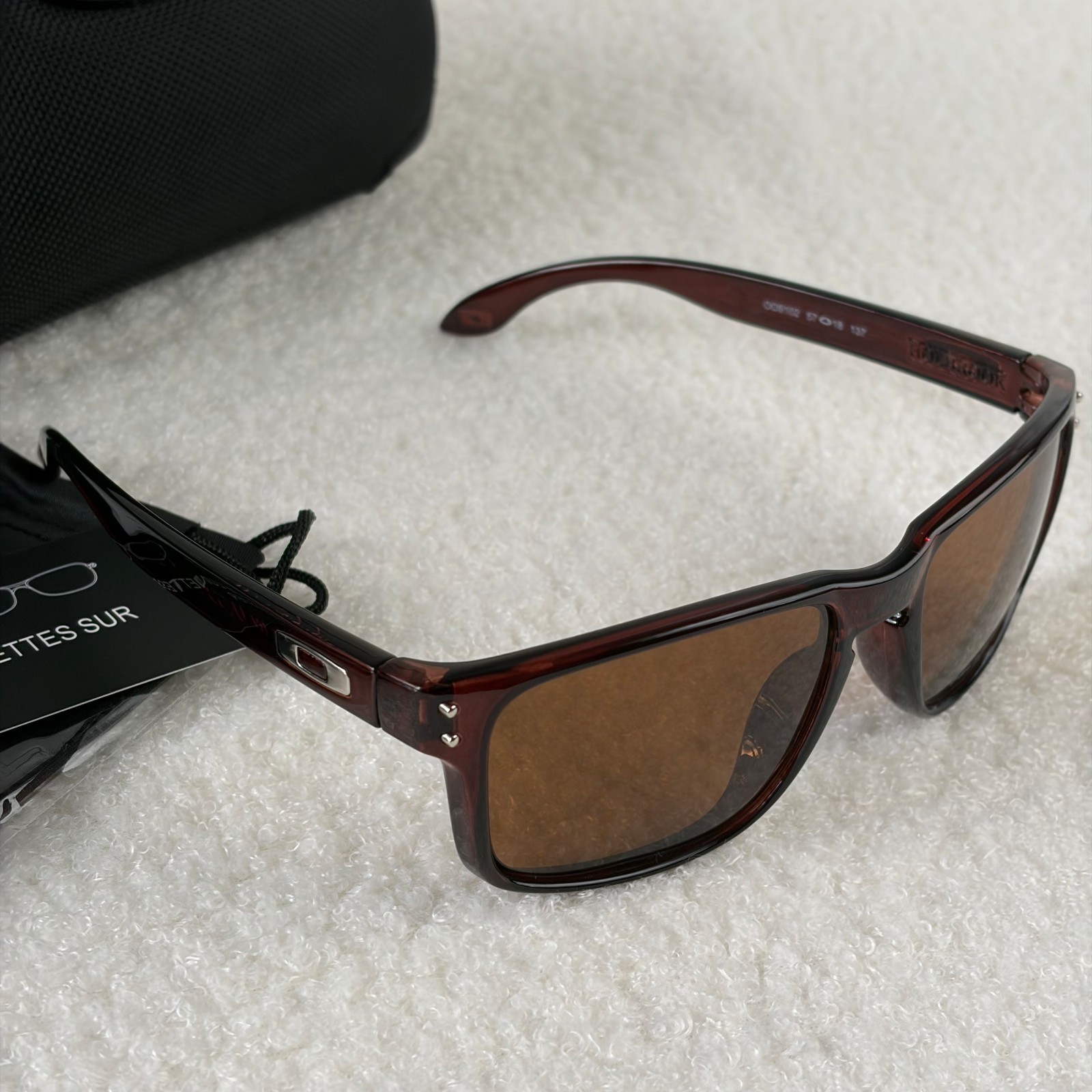 Oakley Holbrook Translucent Brown Frame Brown Polarized Sunglasses OO9102