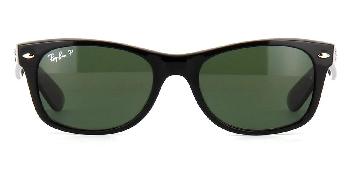 Ray-Ban New Wayfarer Polarized Green G-15 Unisex Sunglasses RB2132-901-5858 NEW