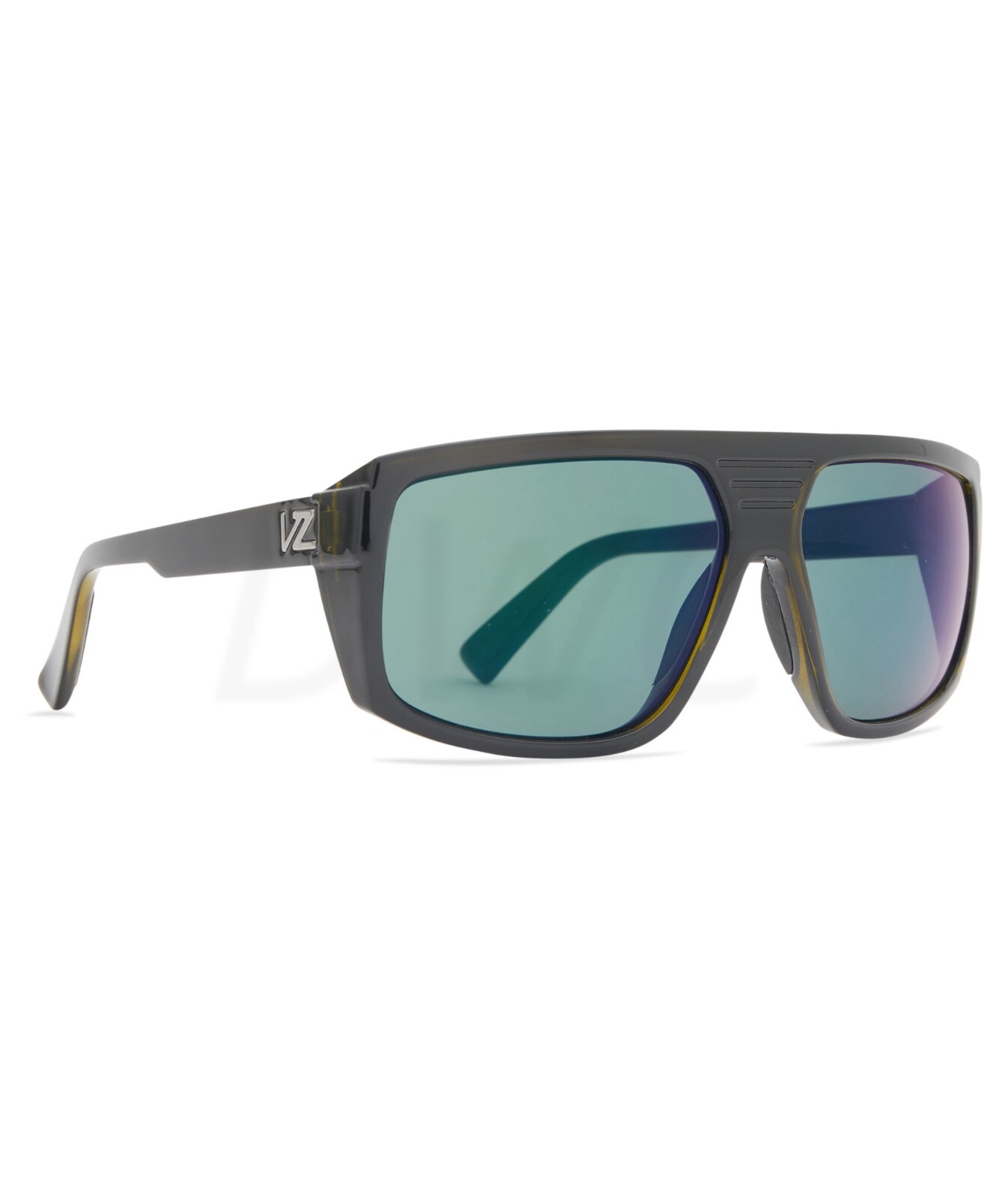 VonZipper Quazzi Sunglasses Olive Trans Gloss/Grn Blu Chrm AZYEY00126-XGGB