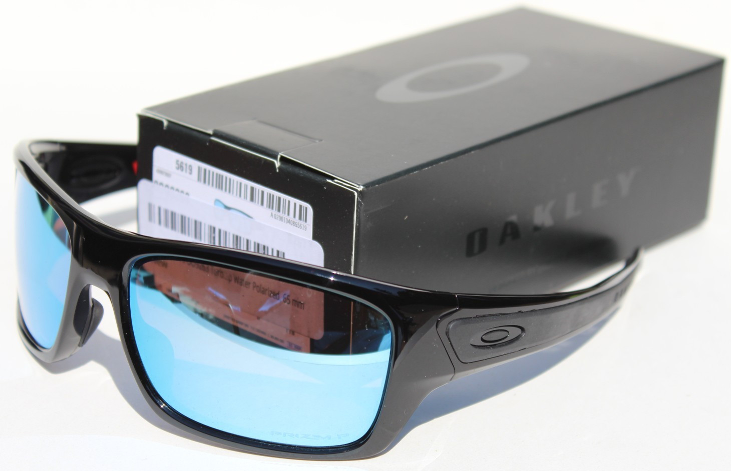 OAKLEY Turbine Sunglasses Polished Black/Prizm Deep Water Blue OO9263-14 NEW