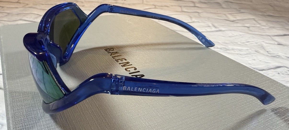 Balenciaga Shield-Frame Bio Injection Sunglasses 71-16-120 Size XL *NEW* $725