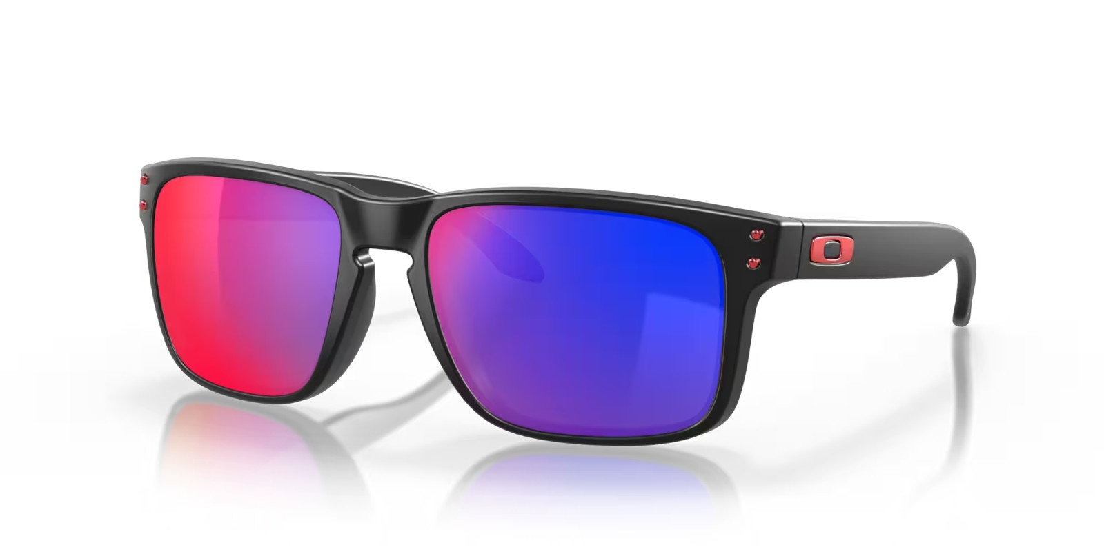 OAKLEY Holbrook Sunglasses Matte Black/Positive Red Iridium NEW OO9102-36