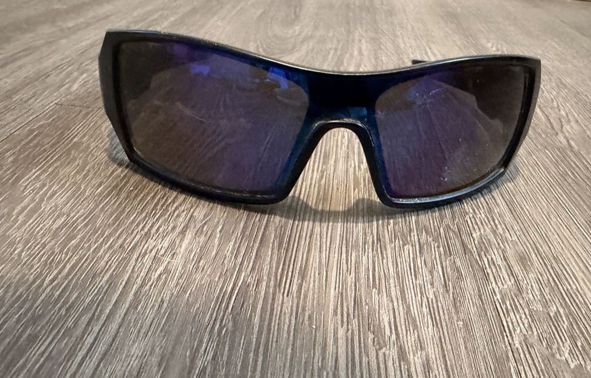 Oakley Oil Rig Matte Black Frame Blue O Made In USA Sunglasses
