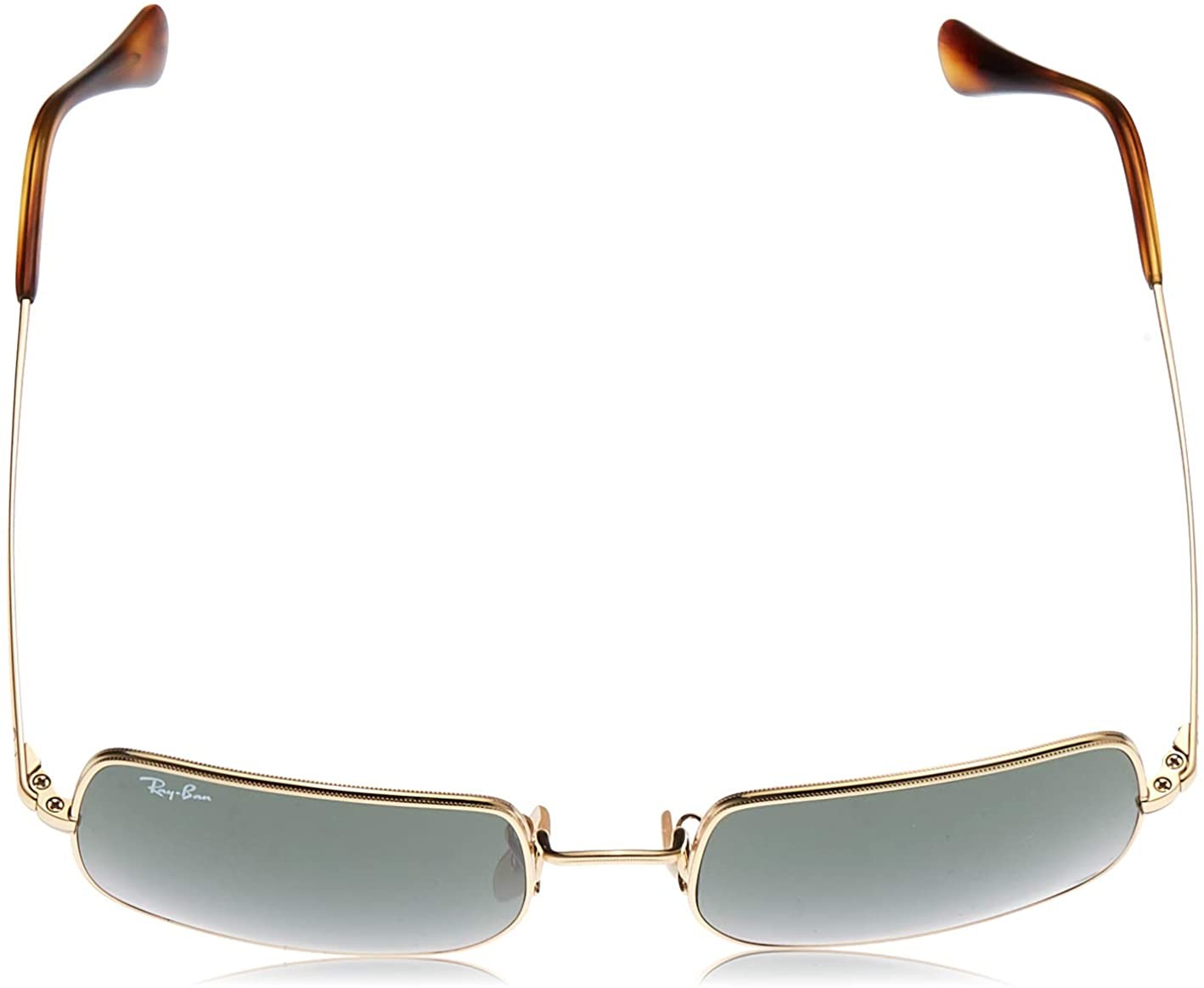 Ray-Ban 0Rb1971 Square Square Sunglasses – Gold / Green – Authentic New