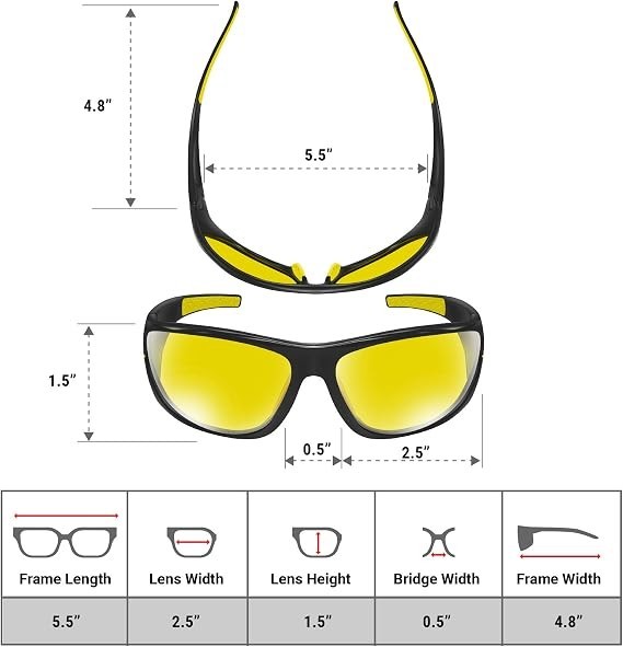 Day/Night Driving Glasses – Chopper – Night Driver Clearer Vision Motorcycle Rid