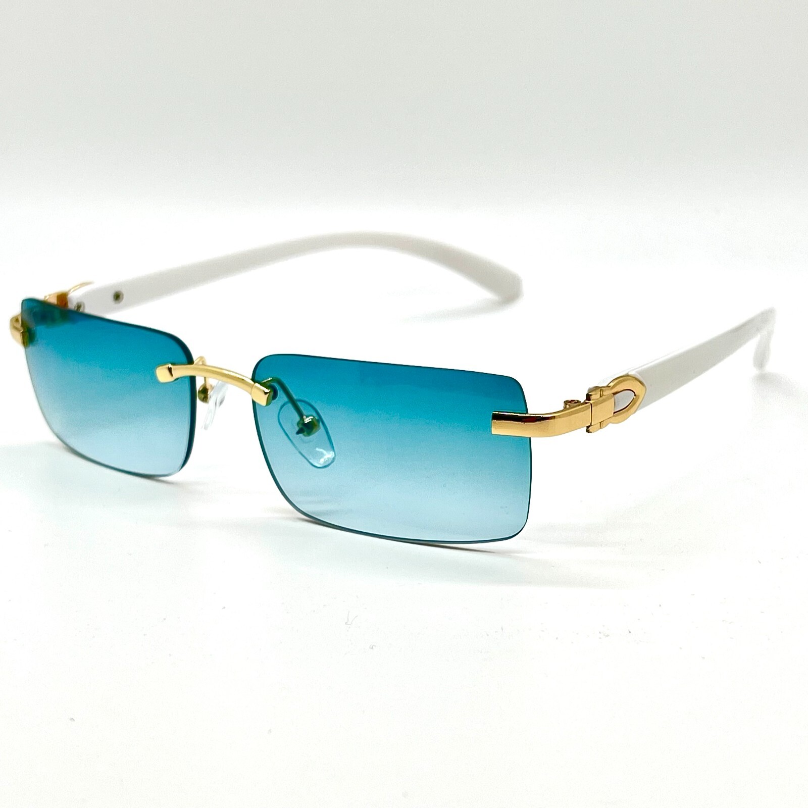 Designer Wood Grain Square Sunglasses Mens Outdoor Shade Glasses Hip-Hop Eyewear