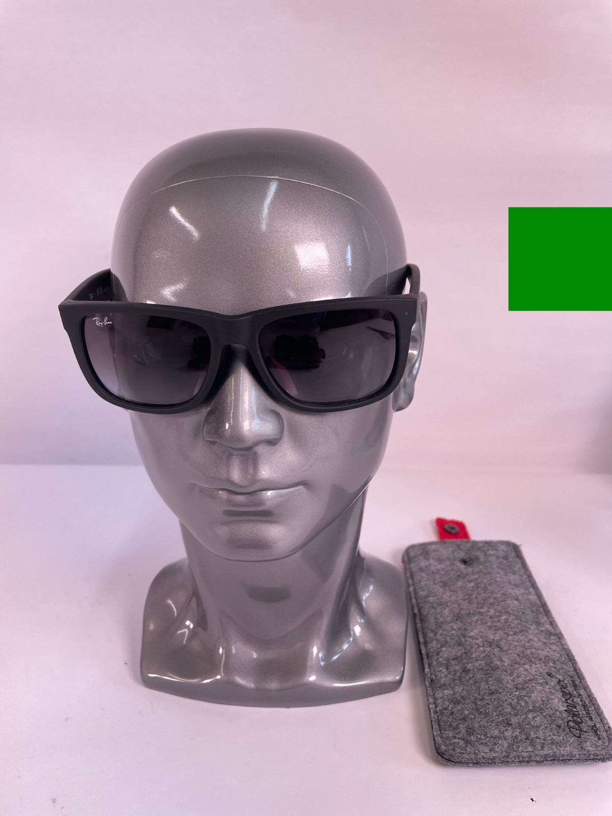 Ray-Ban RB4165 Justin 601/8G Matte Rubber Black Sunglasses 54-16-145 Grey Lens