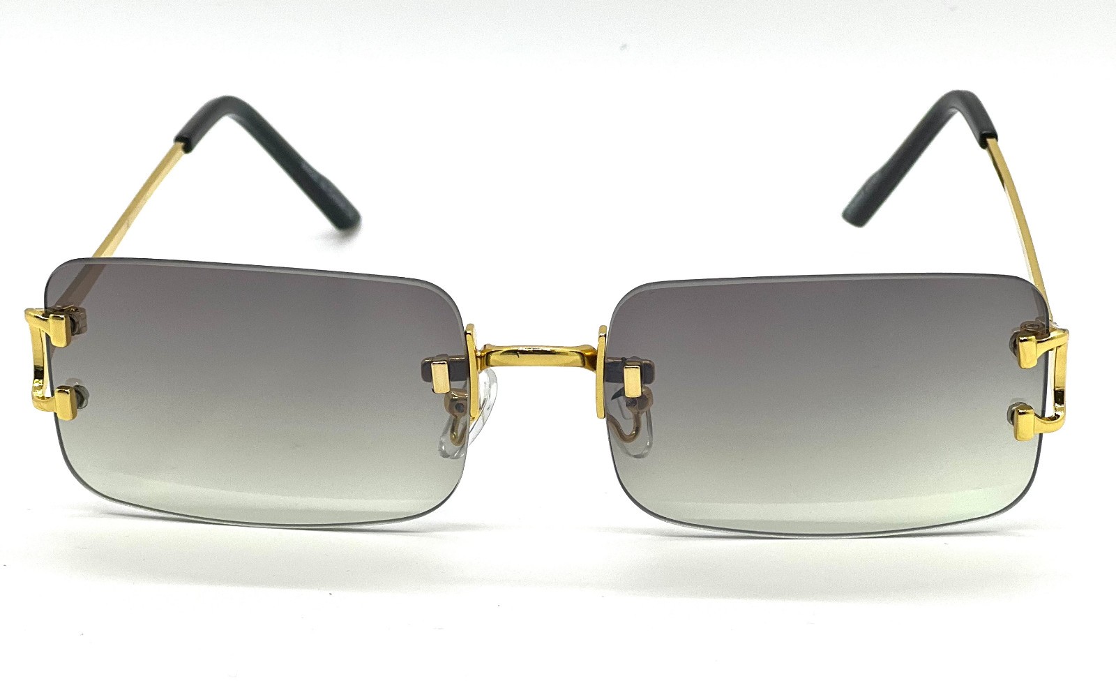 Very Light Green Modern Stylish Sexy Rectangle Mens Womens Frameless Sun Glasses