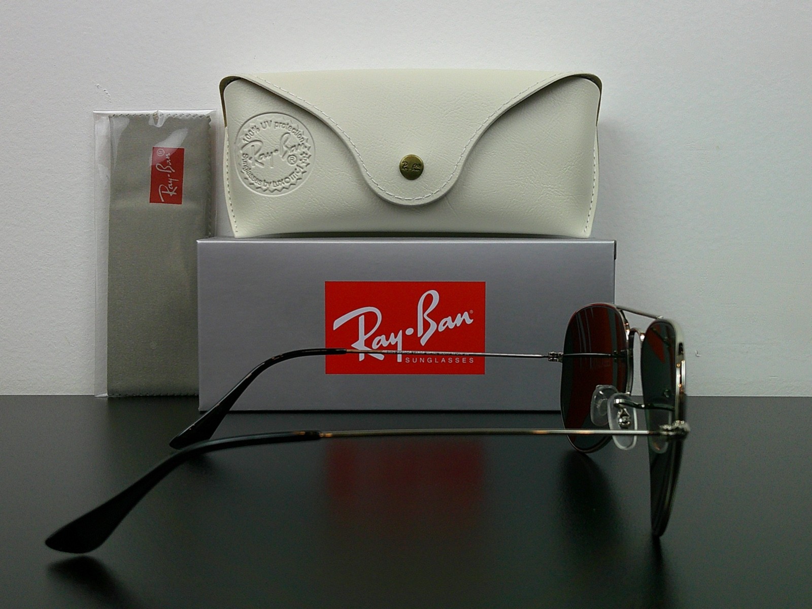 Ray-Ban RB3025 Aviator Classic Sunglasses Silver Mirrored G-15 58mm Never Worn