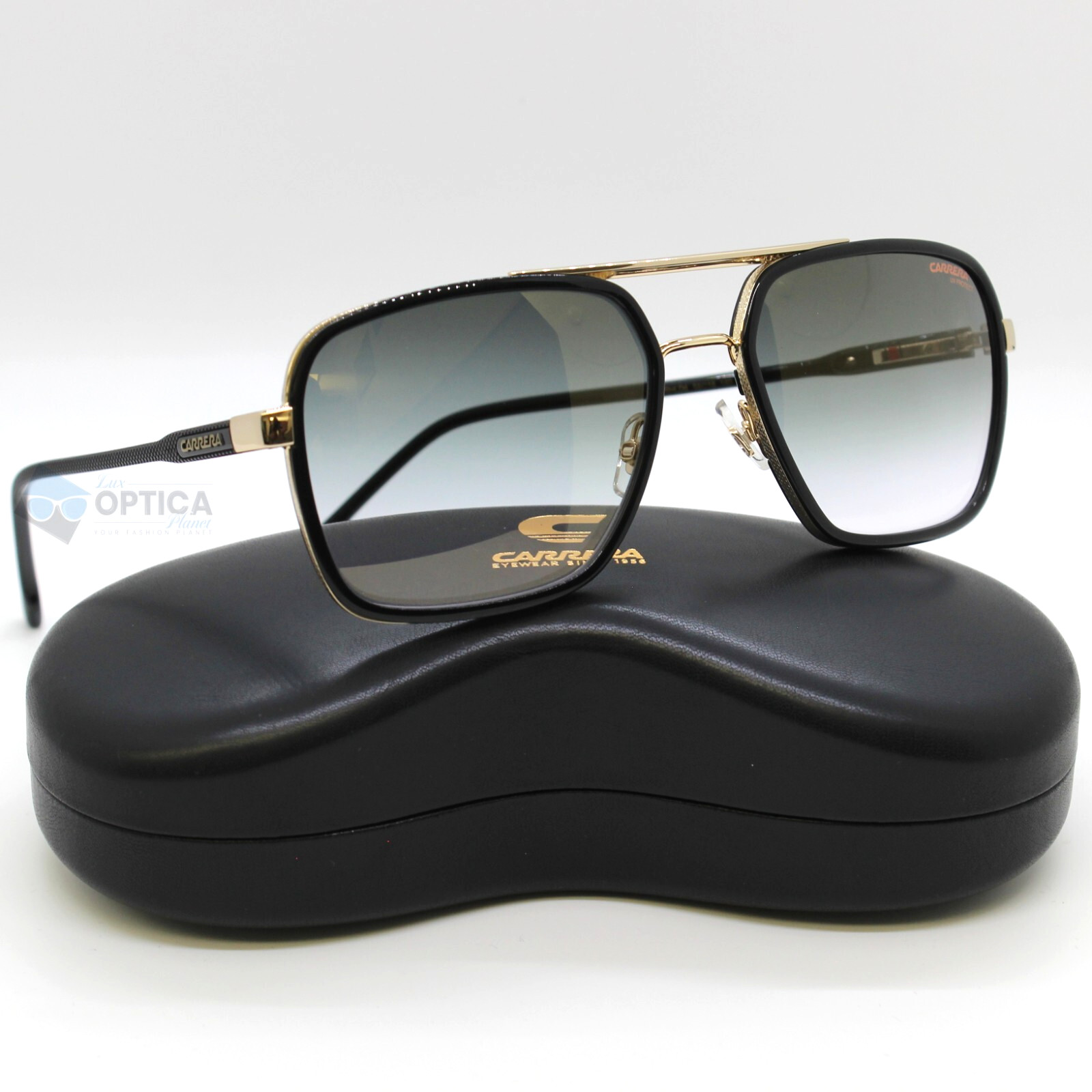 NEW Carrera 256/S Sunglasses Gold Black / Green Shaded Gold Mirror RHL Authentic