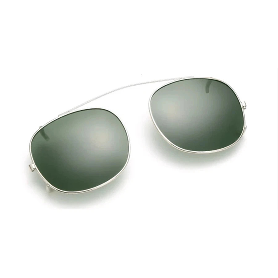Polarized Clip On Sunglasses Oval UV400 Vintage Metal Frame Outdoor Wear