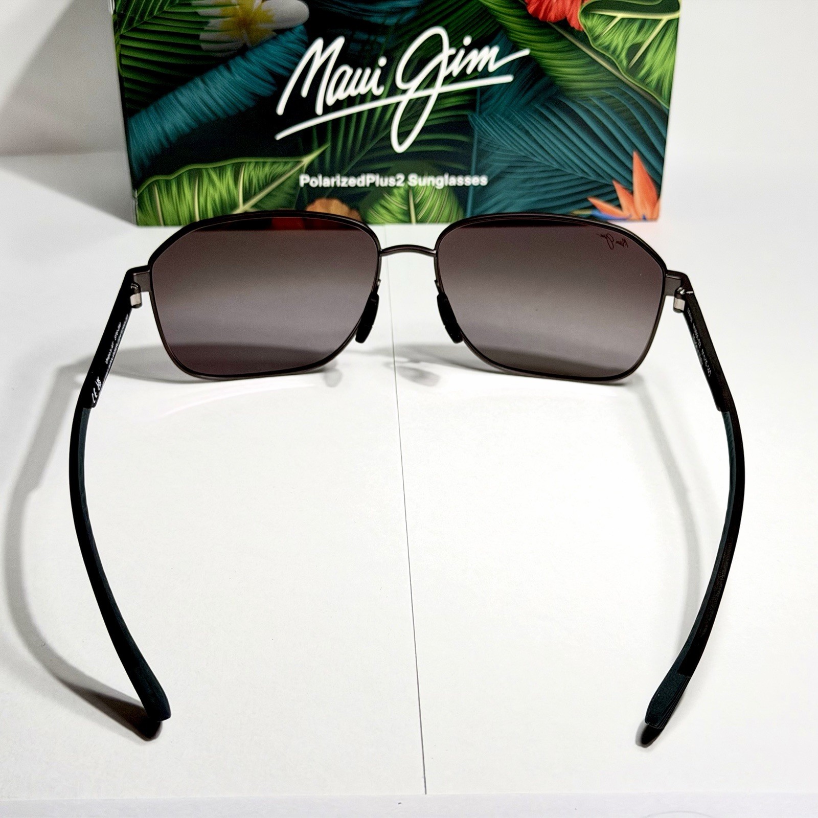 MAUI JIM ONIPAA MJ 651-02 MATTE GUNMETAL W/ SILVER TO BLACK POLARIZED SUNGLASSES