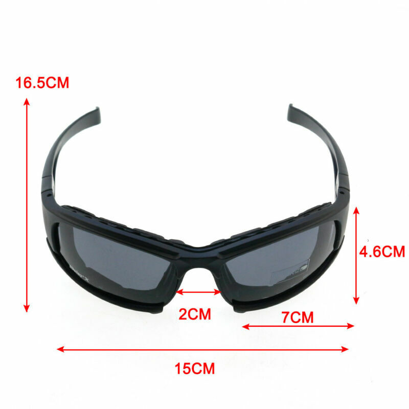 X7 Polarized Glasses Military Goggles Army Sunglasses with 4 Lens Original