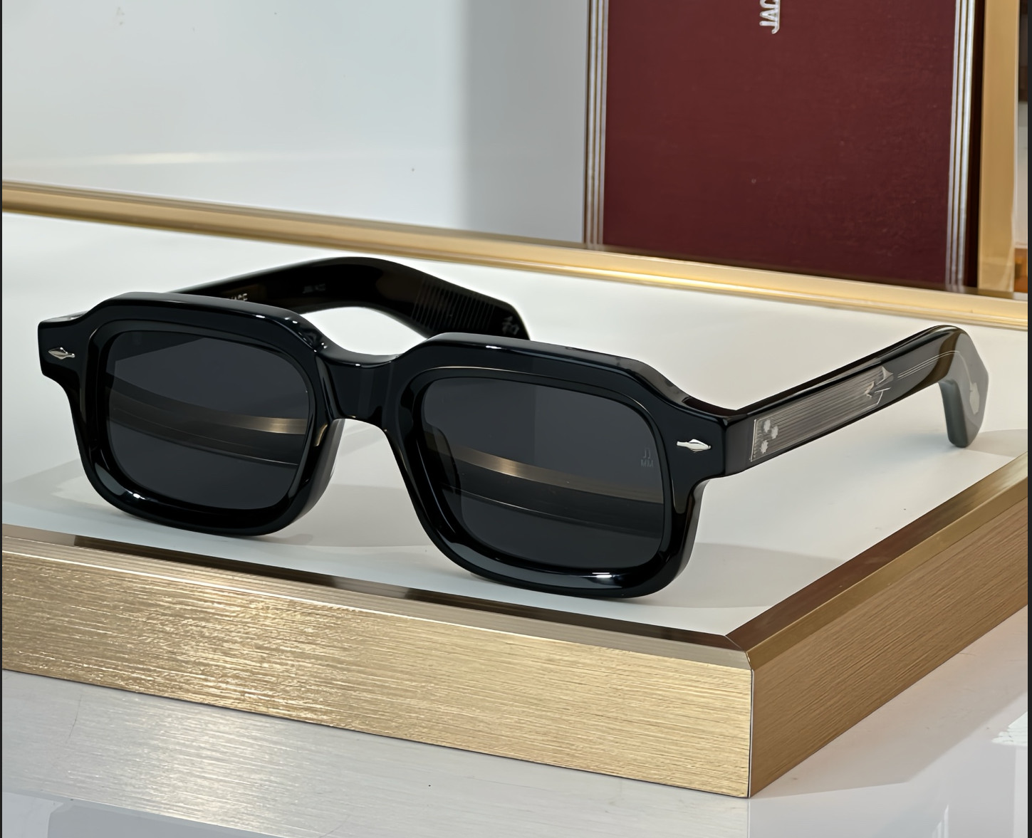 Jacques Marie Mage Jeff Sunglasses Black Gray 51-22-150 Unisex Adults NEW