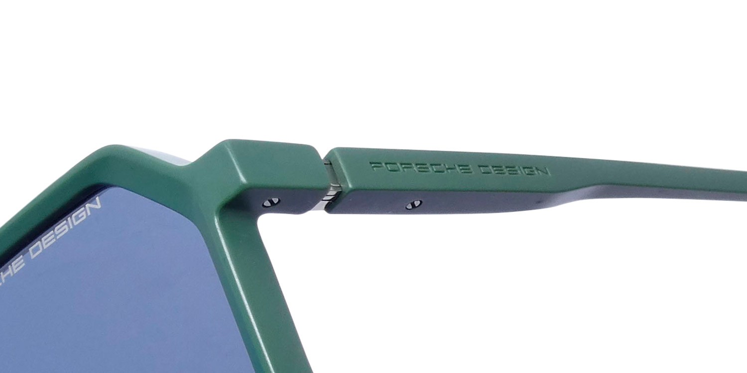 NEW PORSCHE DESIGN P8980 SUNGLASSES 58-18-150 B GREEN FULL-RIM ITALY GEOMETRIC