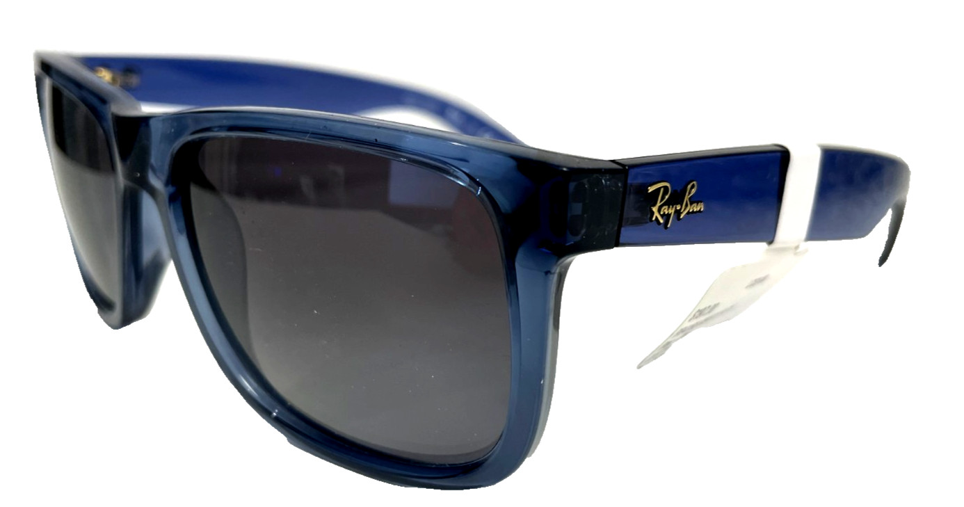 Ray-Ban Justin Classic Polarized Square Sunglass Blue/Gray RB4165 6596T3 54/16