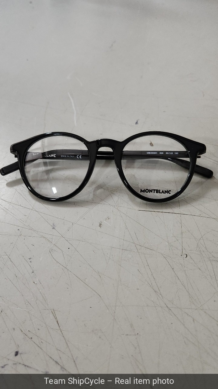 Montblanc Oval Eyeglasses MB0009O 005 Black 50mm 0009 G2U