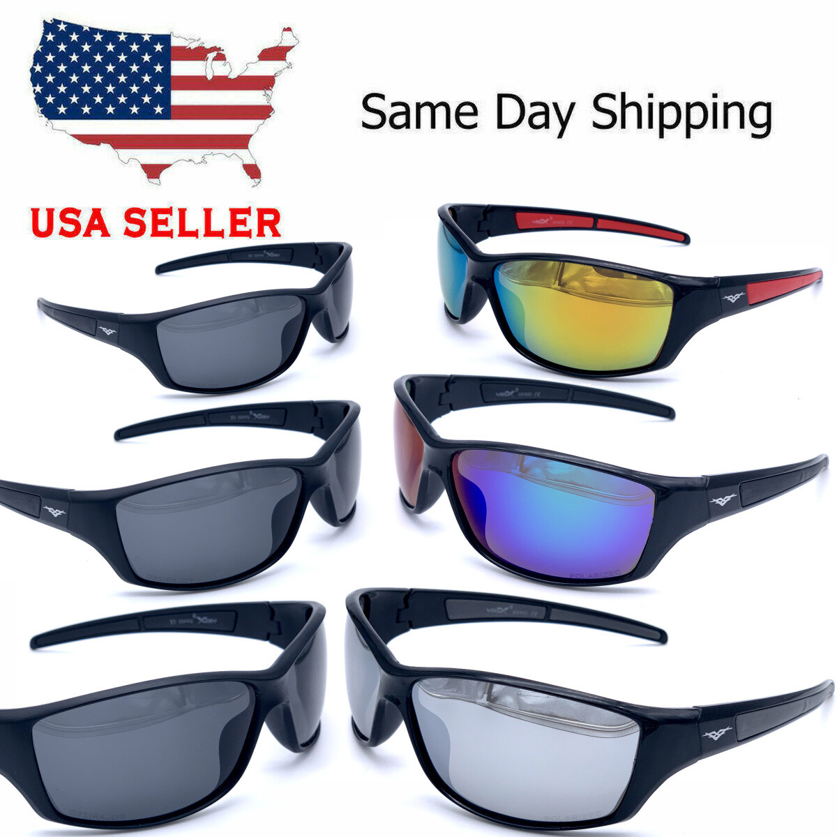 Wholesale Lot Premium POLARIZED Sport VERTX Sunglasses FULL FRAME 5029 POL