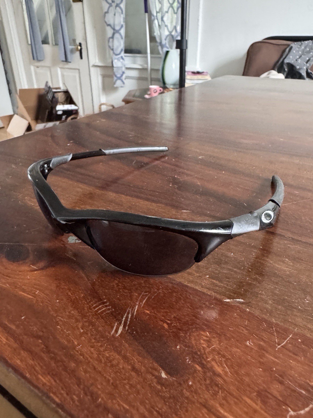 Oakley Half Jacket 1.0 Vintage Y2K Black Polished Iridium Sunglasses Made in USA