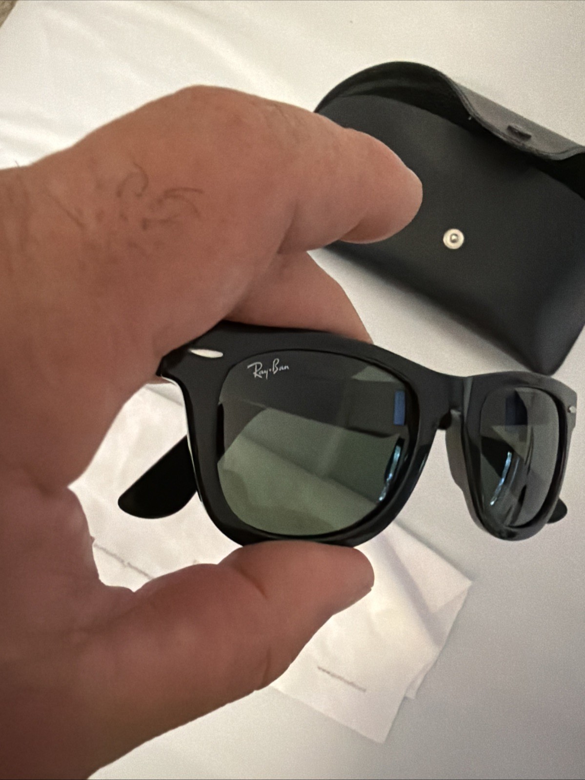 Ray-Ban Original Wayfarer Classic RB2140 901 50-22 Sunglasses Black G-15-USED