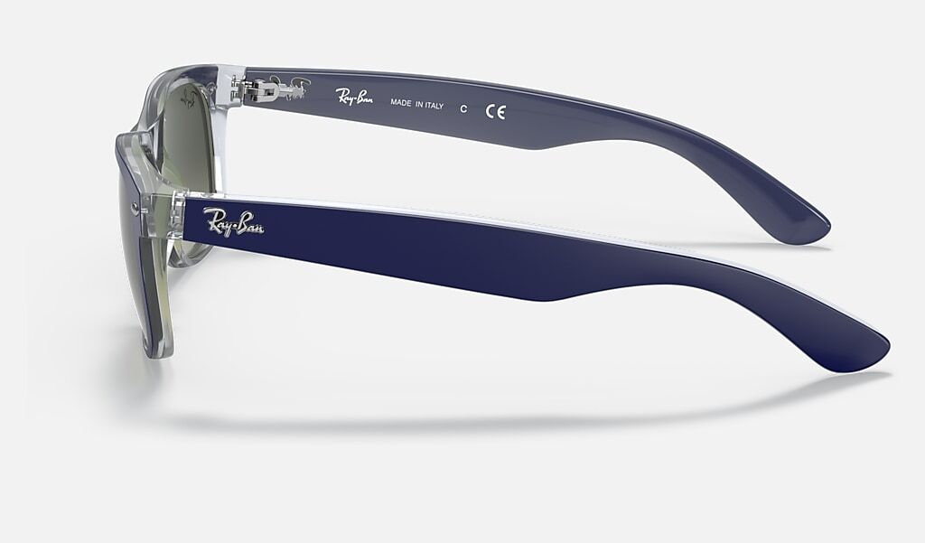 Ray-Ban New Wayfarer Blue Gradient Transparent 55mm Sunglasses RB2132 605371 55