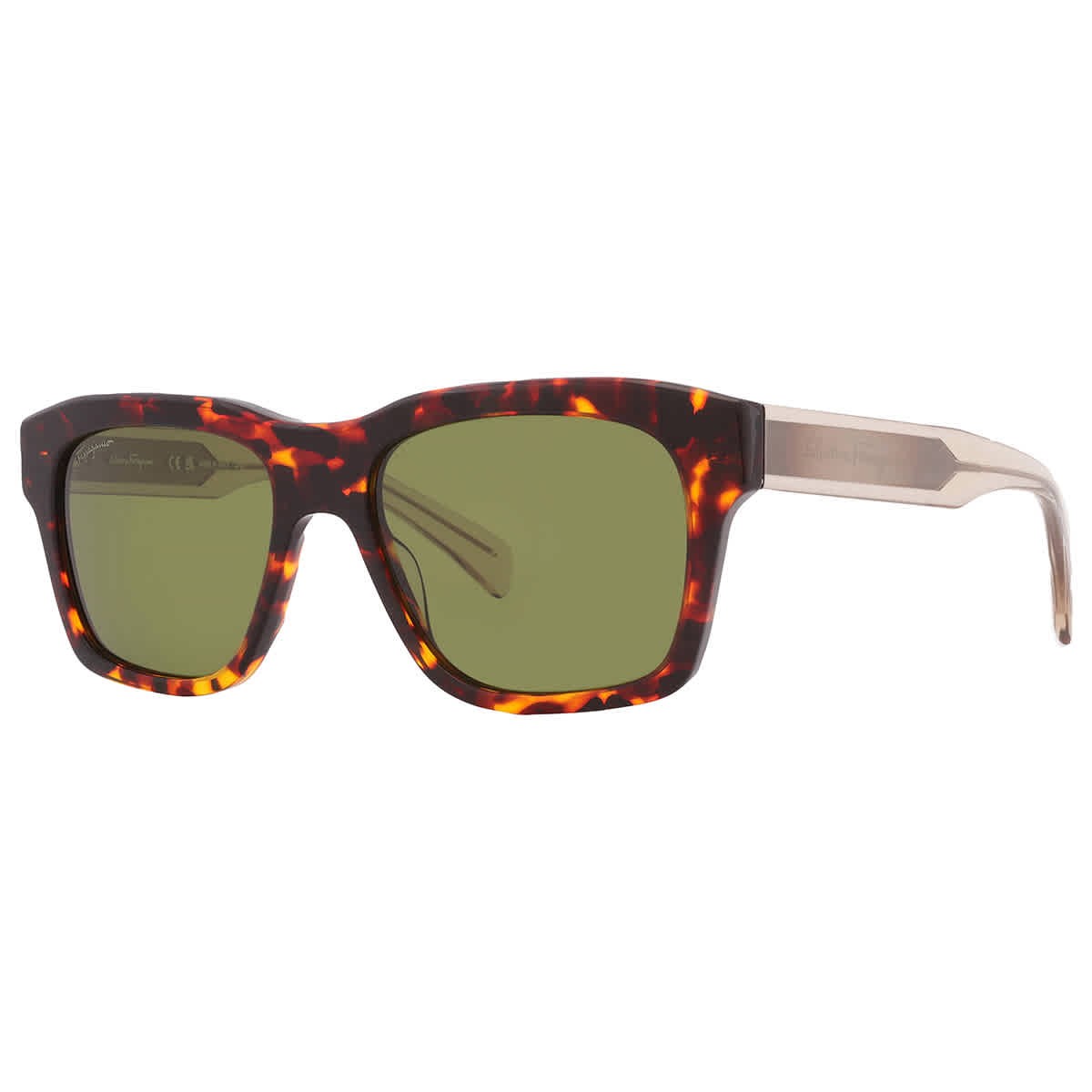 Salvatore Ferragamo Green Square Men’s Sunglasses SF1087S 219 56 SF1087S 219 56