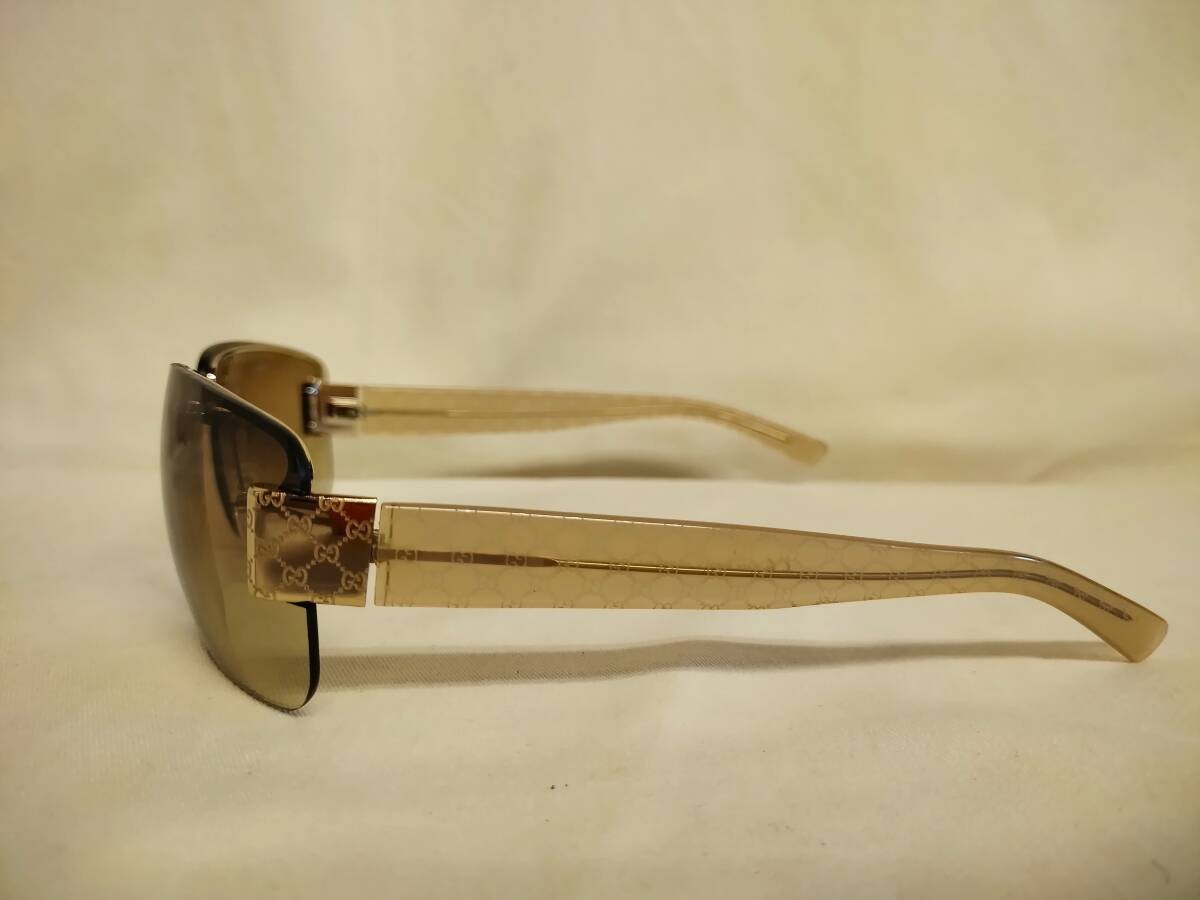 Excellent Condition GUCCI GG Pattern Sunglasses Brown Certificate of No Case 61