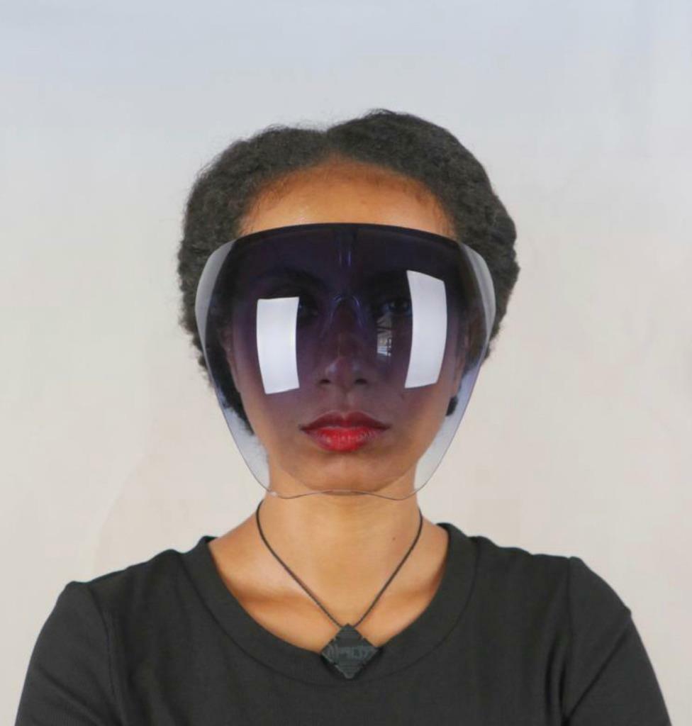 Oversized Bubble Face Shield Visor SUN GLASSES Protective Eyewear Anti Fog Lens