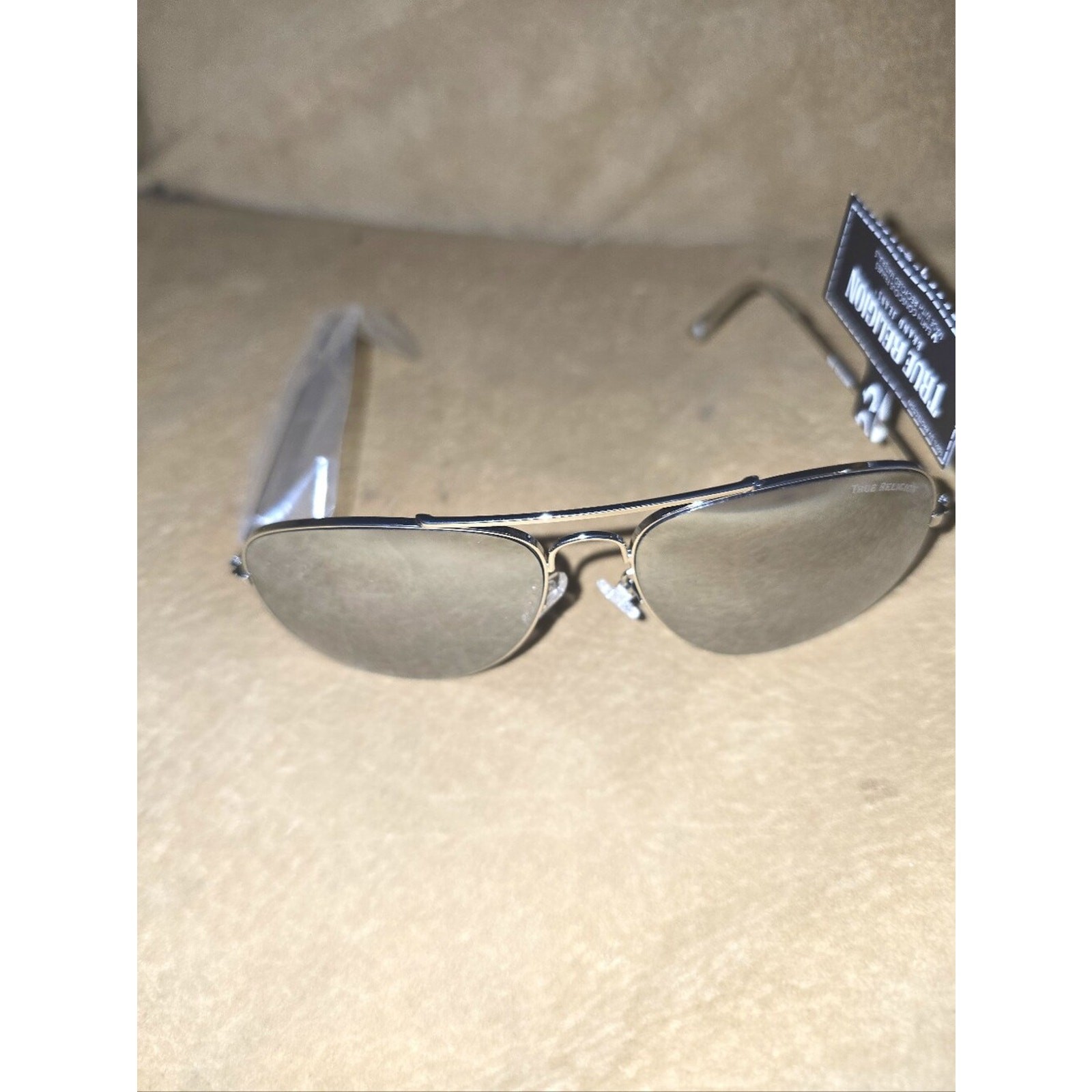 TRUE RELIGION Silver unisex AVIATOR SUNGLASSES NEW