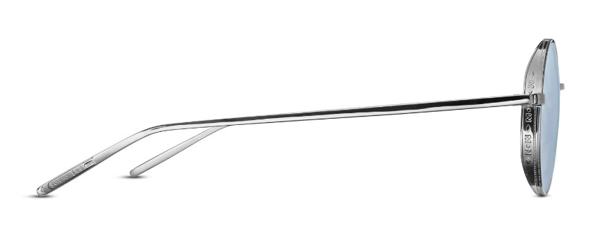 Matsuda M3087 Round Sunglasses in Palladium White