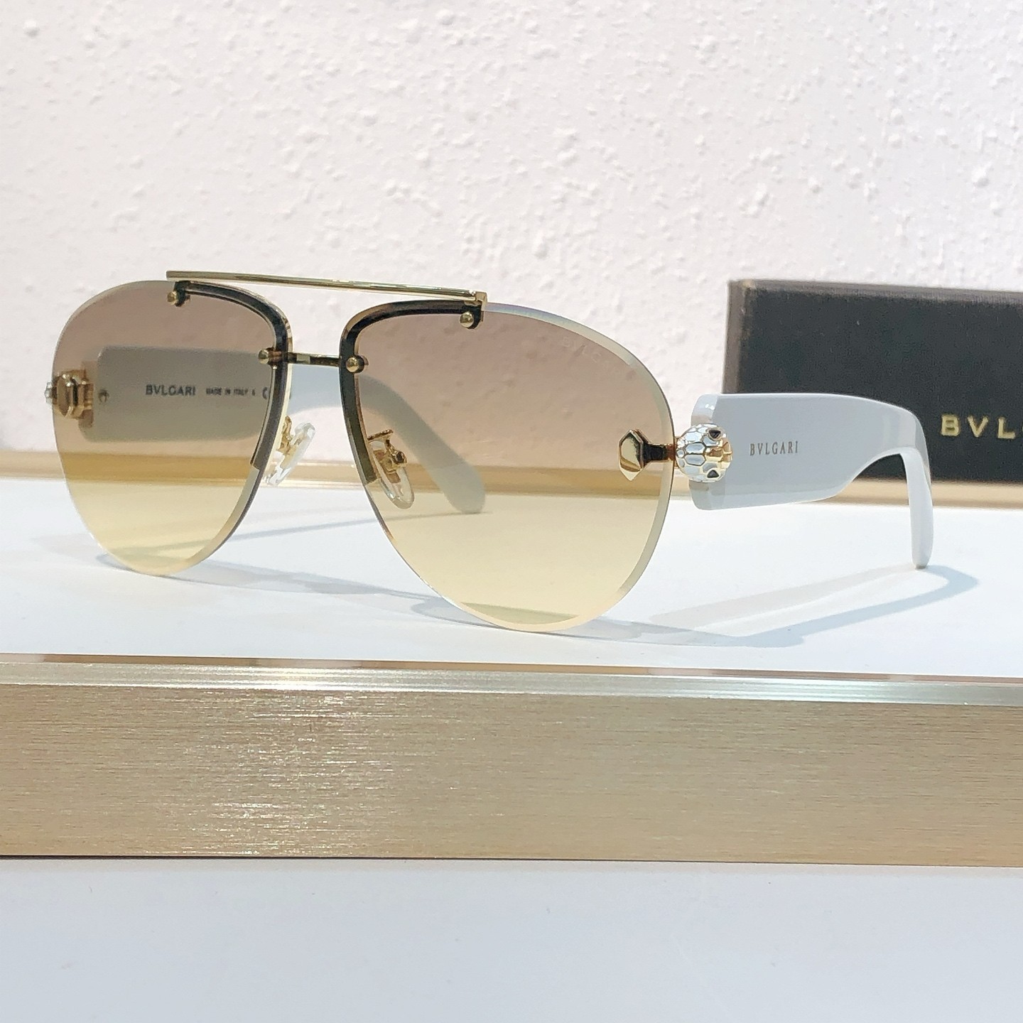 Bvlgari BV40091U Aviator Sunglasses 63-13-140 Unisex