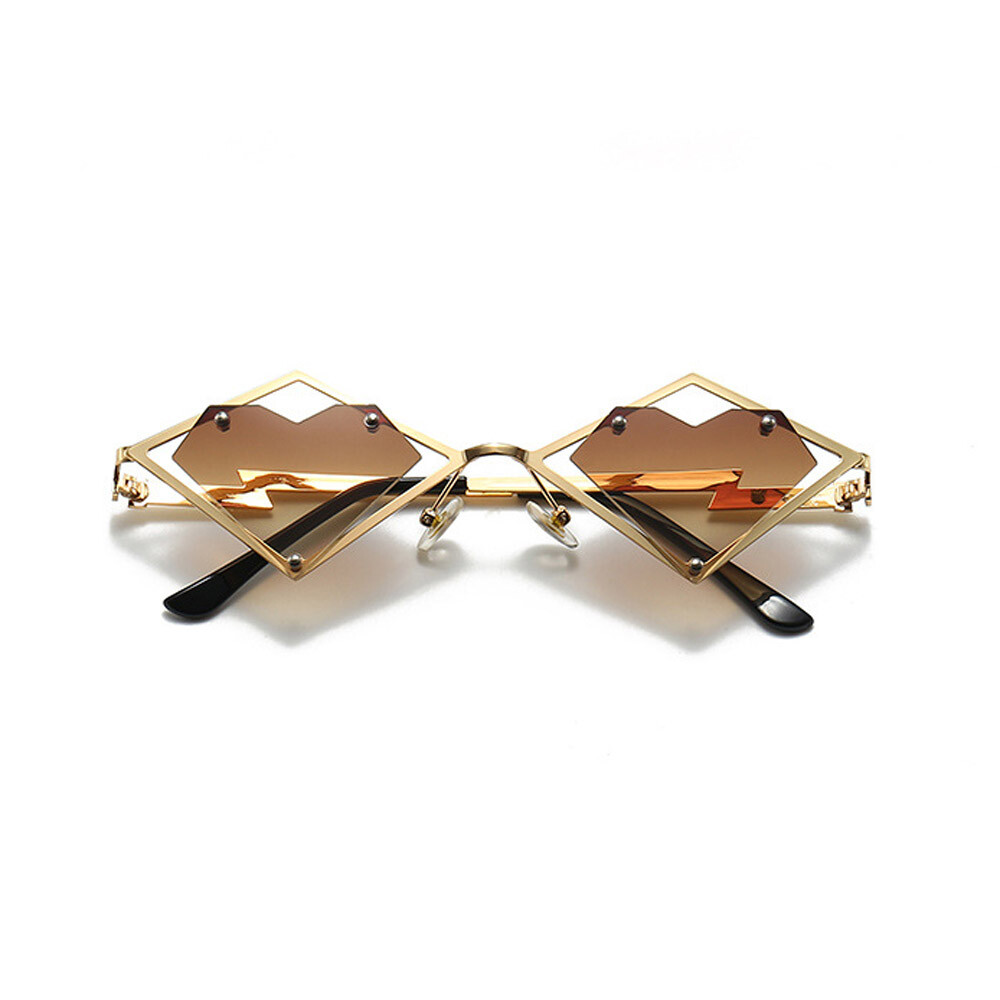 Fashion IRREGULAR Hip Hop Sunglasses Love Retro Mens Women Outdoor Shade Glasses