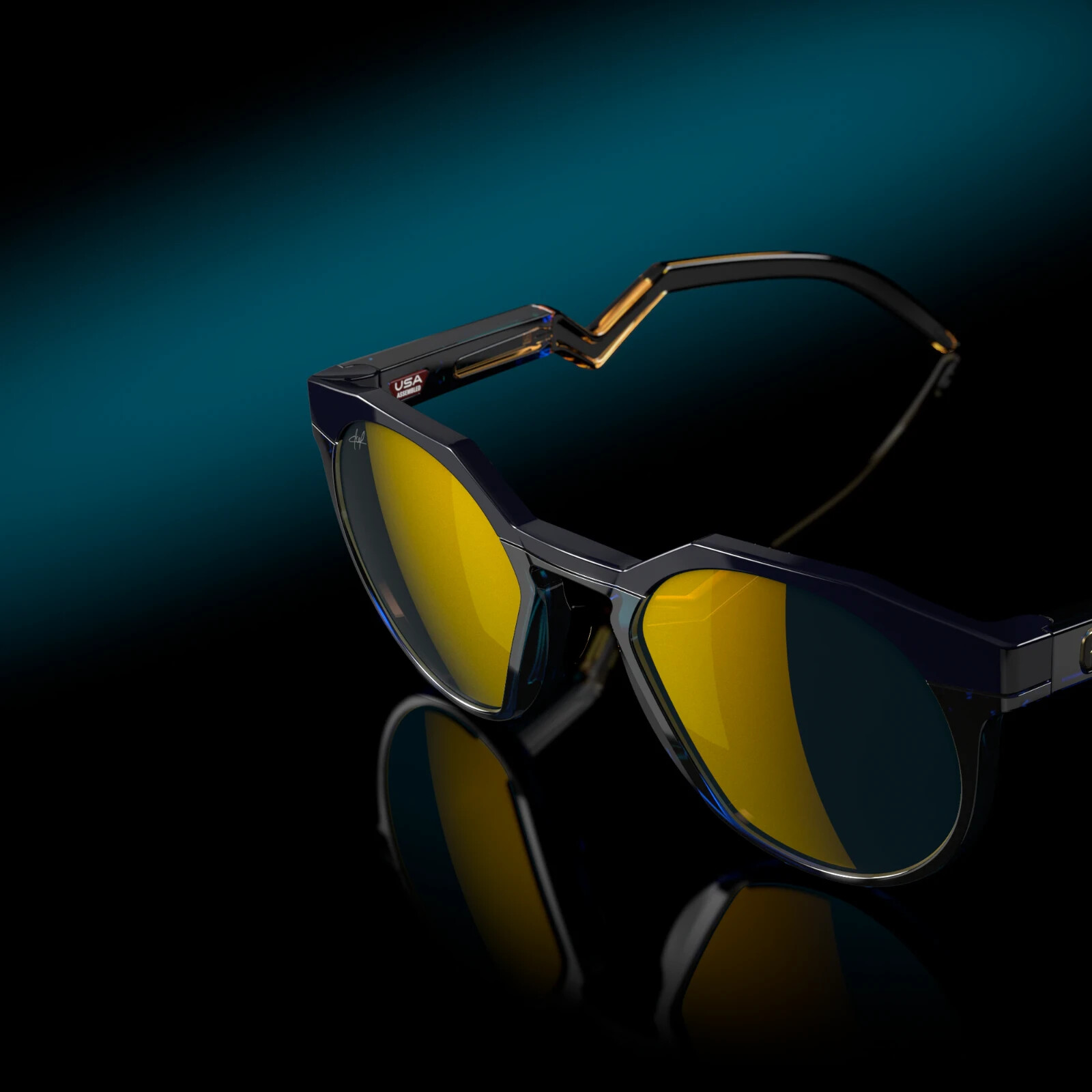 Oakley Mbappé HSTN POLARIZED Sunglasses OO9242-1152 Transparent Blue / PRIZM 24K