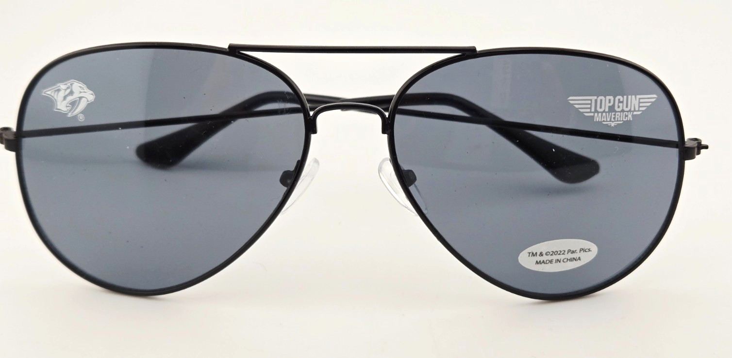 Top Gun: Maverick branded polarized aviator sunglasses Nashville Predators NHL