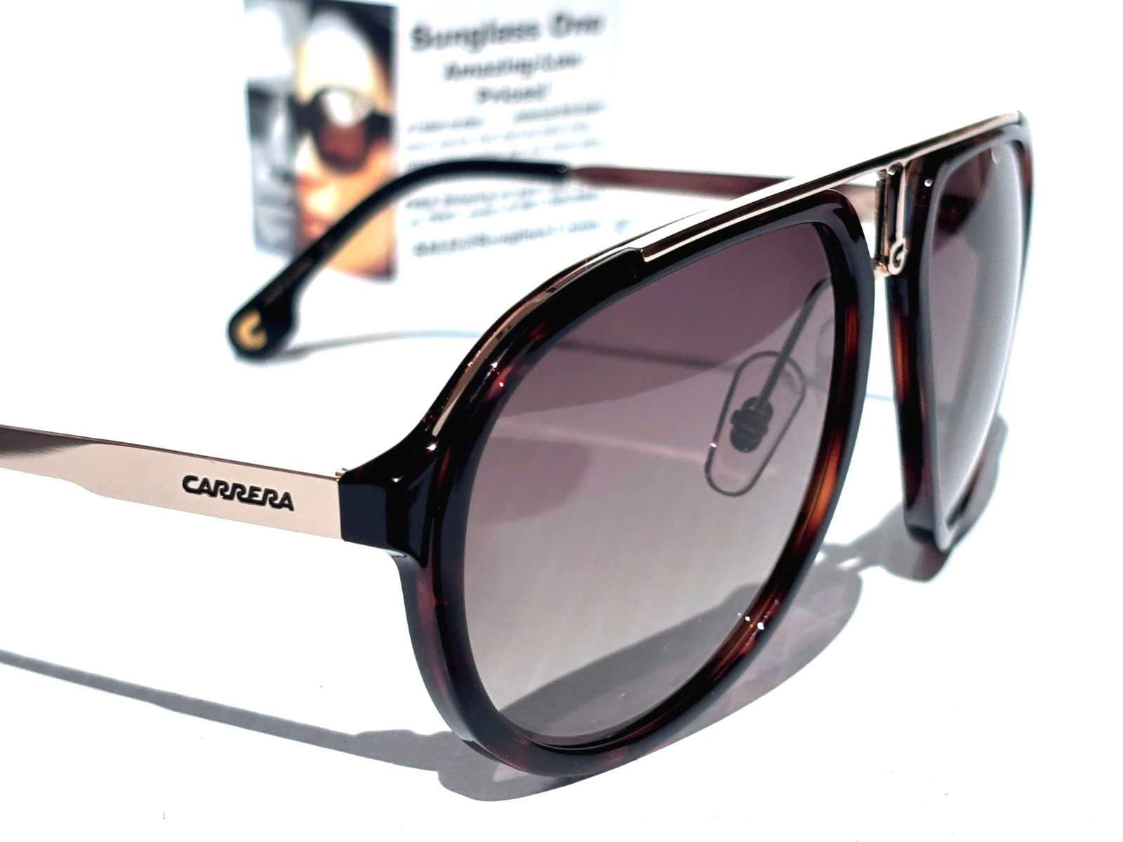 CARRERA Havana Gold & Tortoise Frame Gradient Brown Sunglass CA1003/SSAM 02IK
