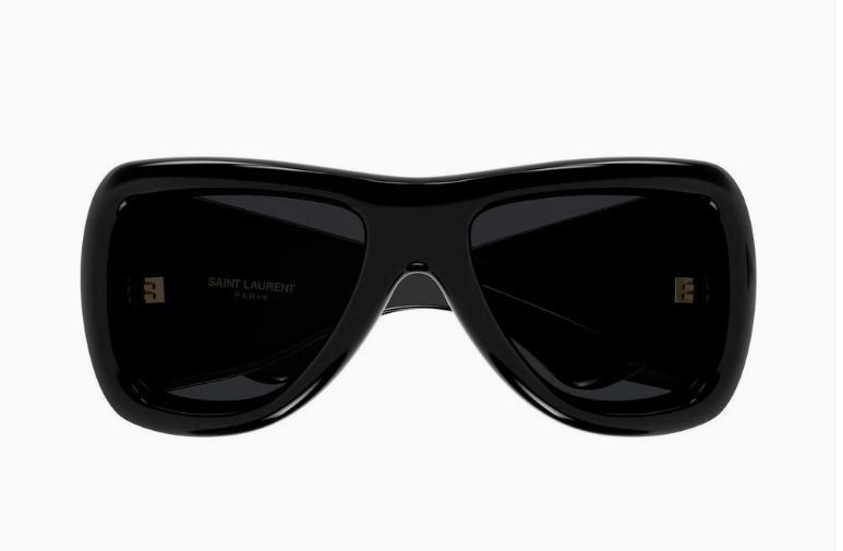 Saint Laurent SL 902 HOWL Unisex Pilot Sunglasses Black Frame Grey BIO NYLON Len