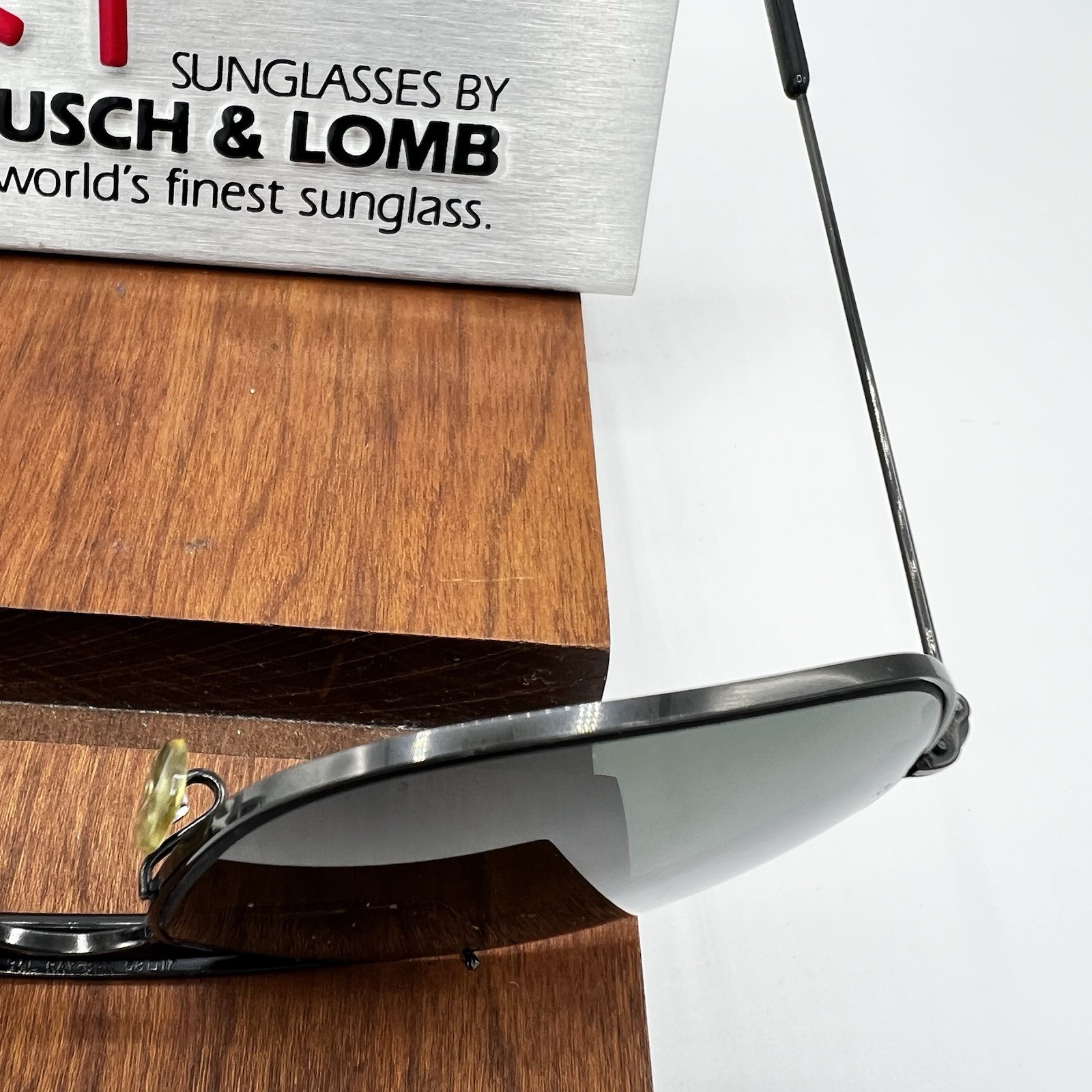 58[]17mm VINTAGE B&L RAY BAN WO965 G15 BLACK CHROME EXPLORER AVIATOR SUNGLASSES
