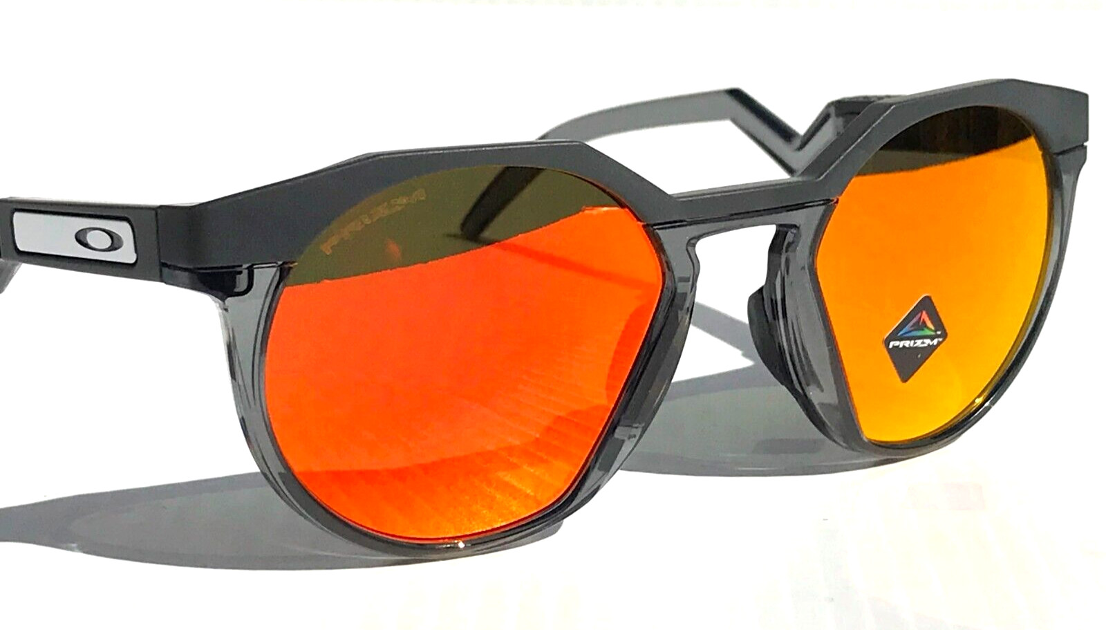 NEW Oakley HSTN Matte Carbon Grey Frame PRIZM Ruby Lens Sunglass 9242-02