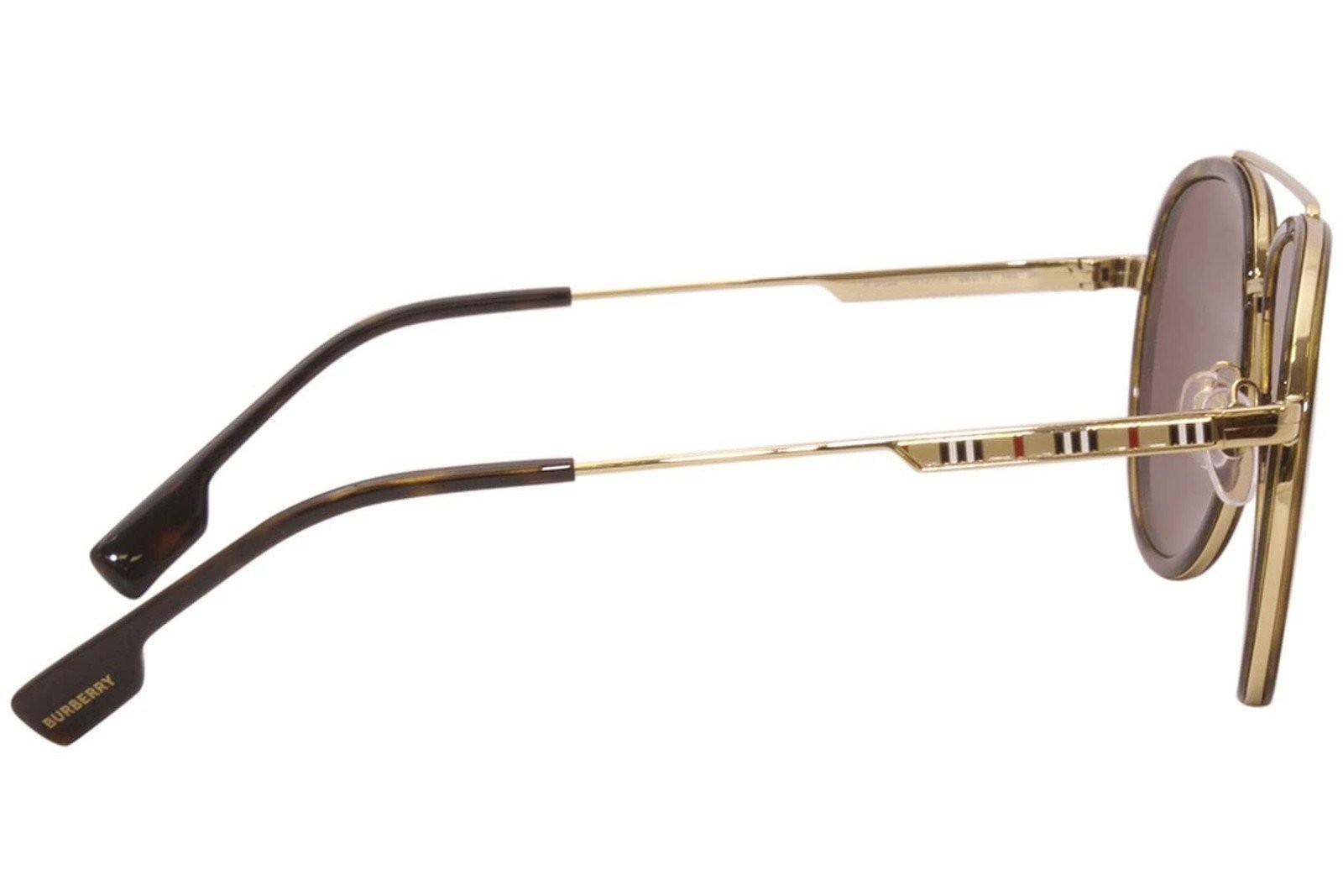 BURBERRY BE3125 101773 59mm Oliver Gold Dark Brown Sunglasses