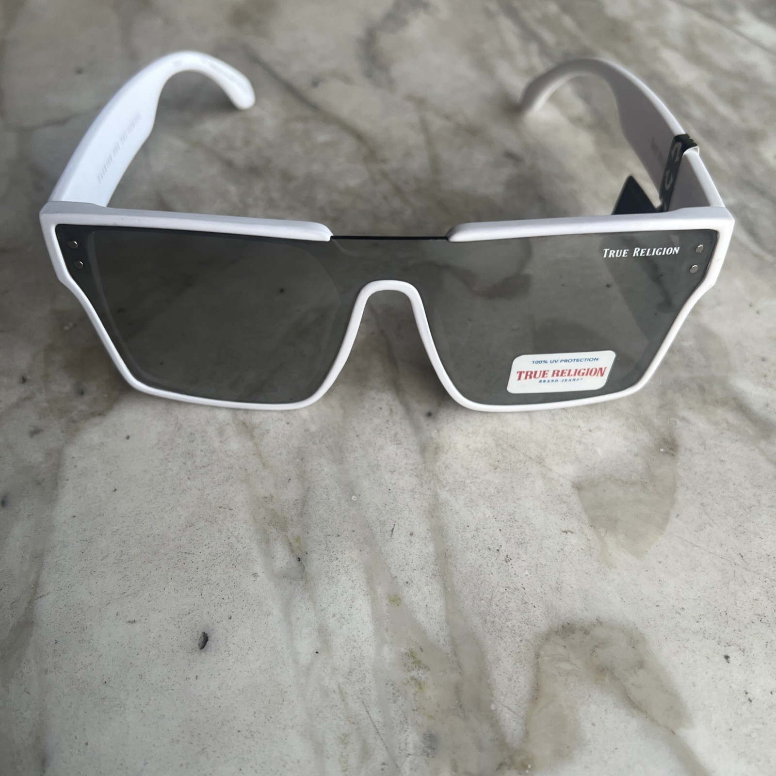 TRUE RELIGION Mens White Plastic Sunglasses 1-PC Mirror Lens TRM1801XK-SMF1-F-S
