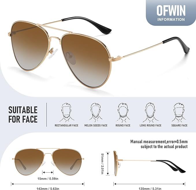 Gold Frame Lens Metal Aviator Sunglasses For Women Men Vintage Sports Driving