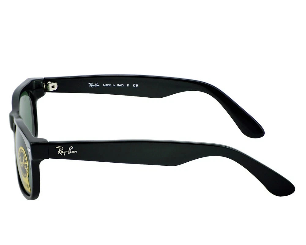 Ray-Ban Sunglasses RB2132 New Wayfarer Classic Black Frame Green Lenses 55mm