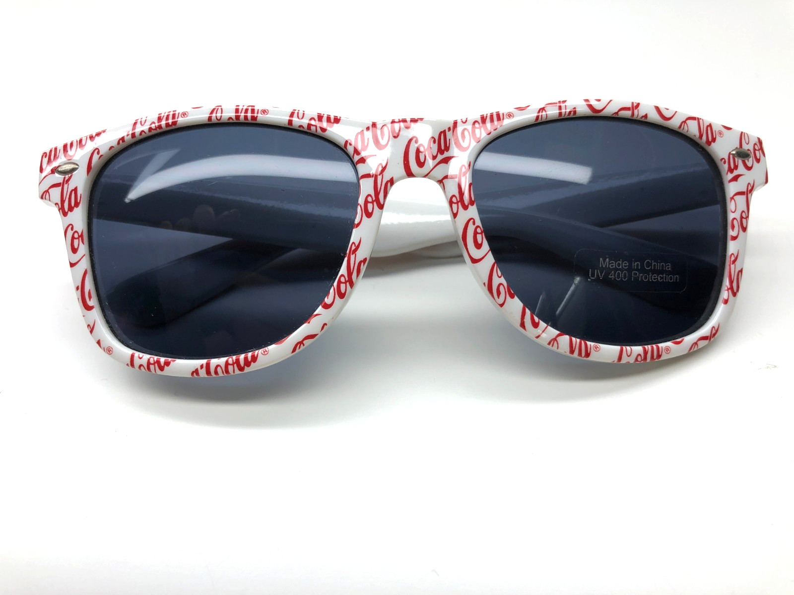 Coca-Cola Sunglasses Unisex Adults White Red All Over Logo UV400 Protection