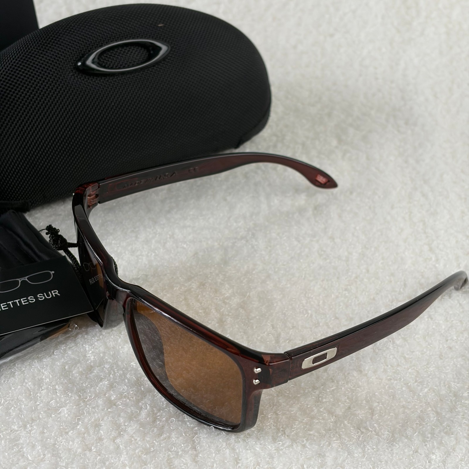 Oakley Holbrook Translucent Brown Frame Brown Polarized Sunglasses OO9102