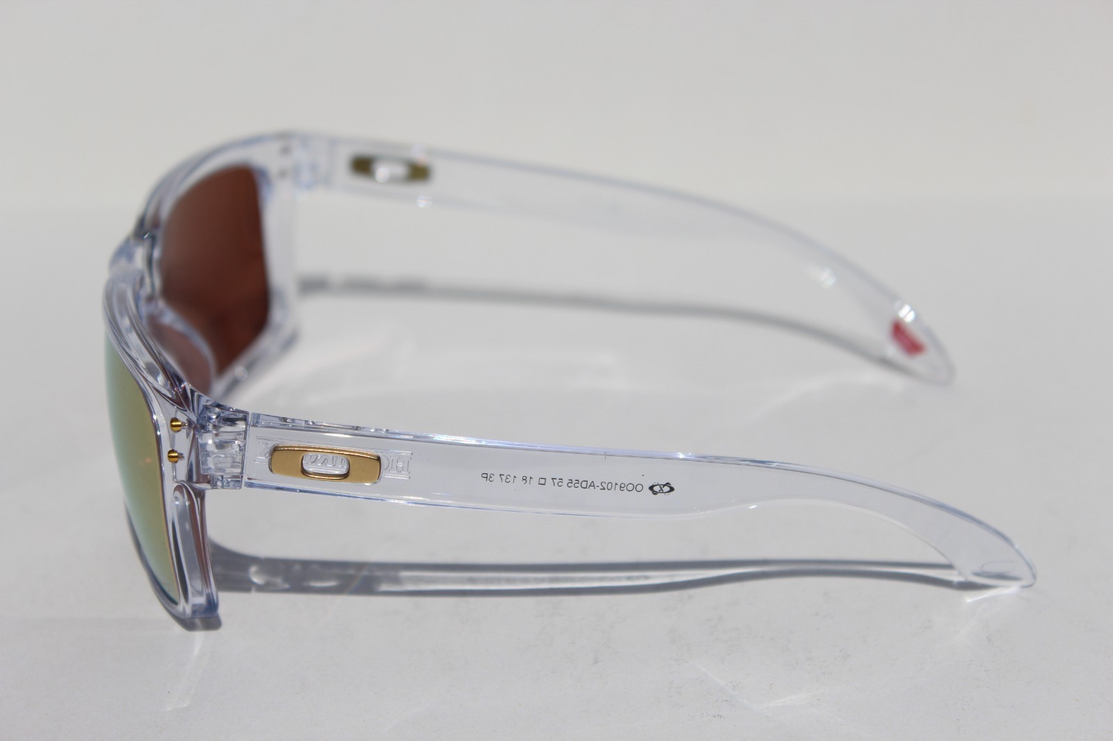 OAKLEY Holbrook POLARIZED Sunglasses Crystal Clear/Prizm 24K Gold OO9102-AD NEW