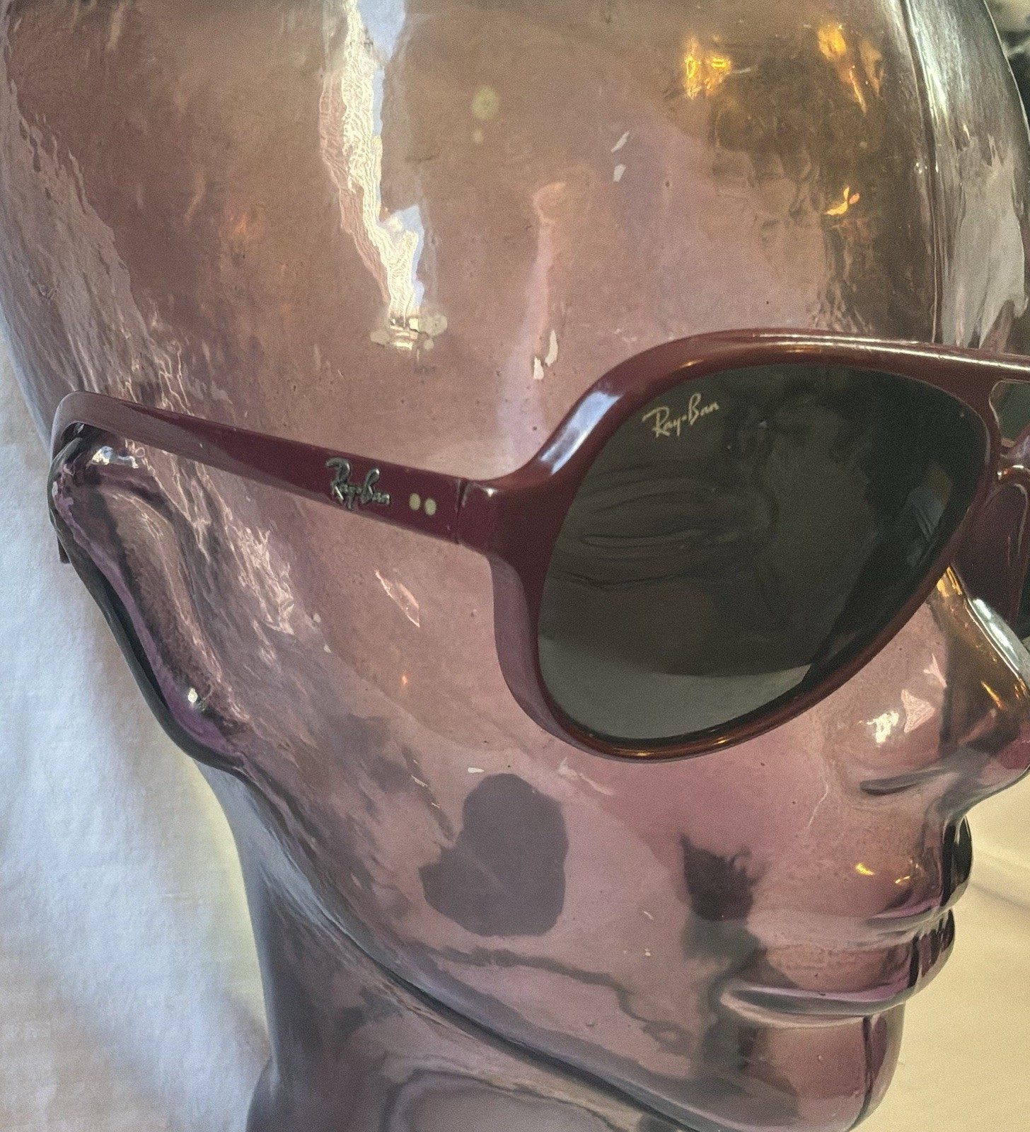 Ray-Ban Cats 5000 Sunglasses RB4125 -Red /Reddish Brown Frame- Gray Pilot 739