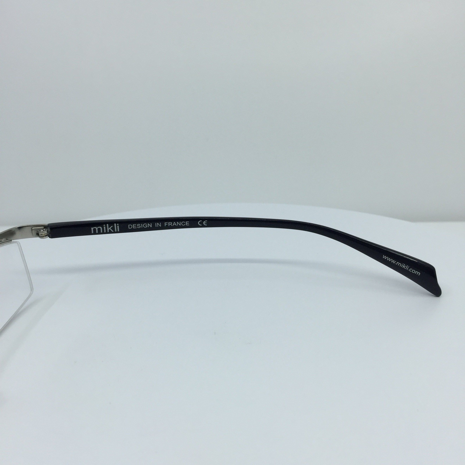 NEW Vintage MIKLI ML 0850 0004 Eyeglasses ML 0850 C. 0004 Silver & Black 56-17mm